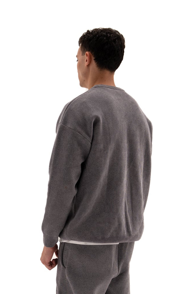 Grey Wool Knit Top