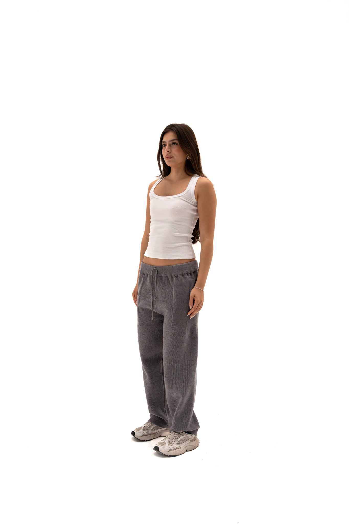 Grey Knit Wool pants
