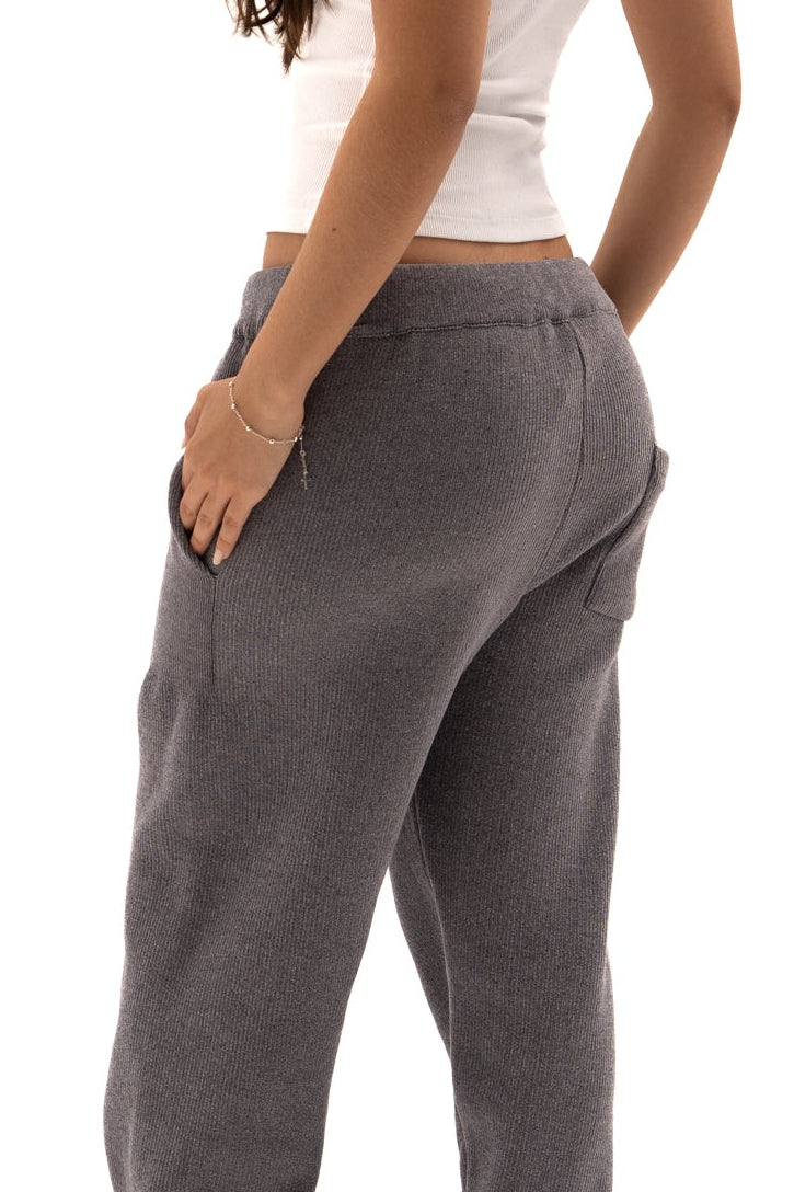 Grey Knit Wool pants