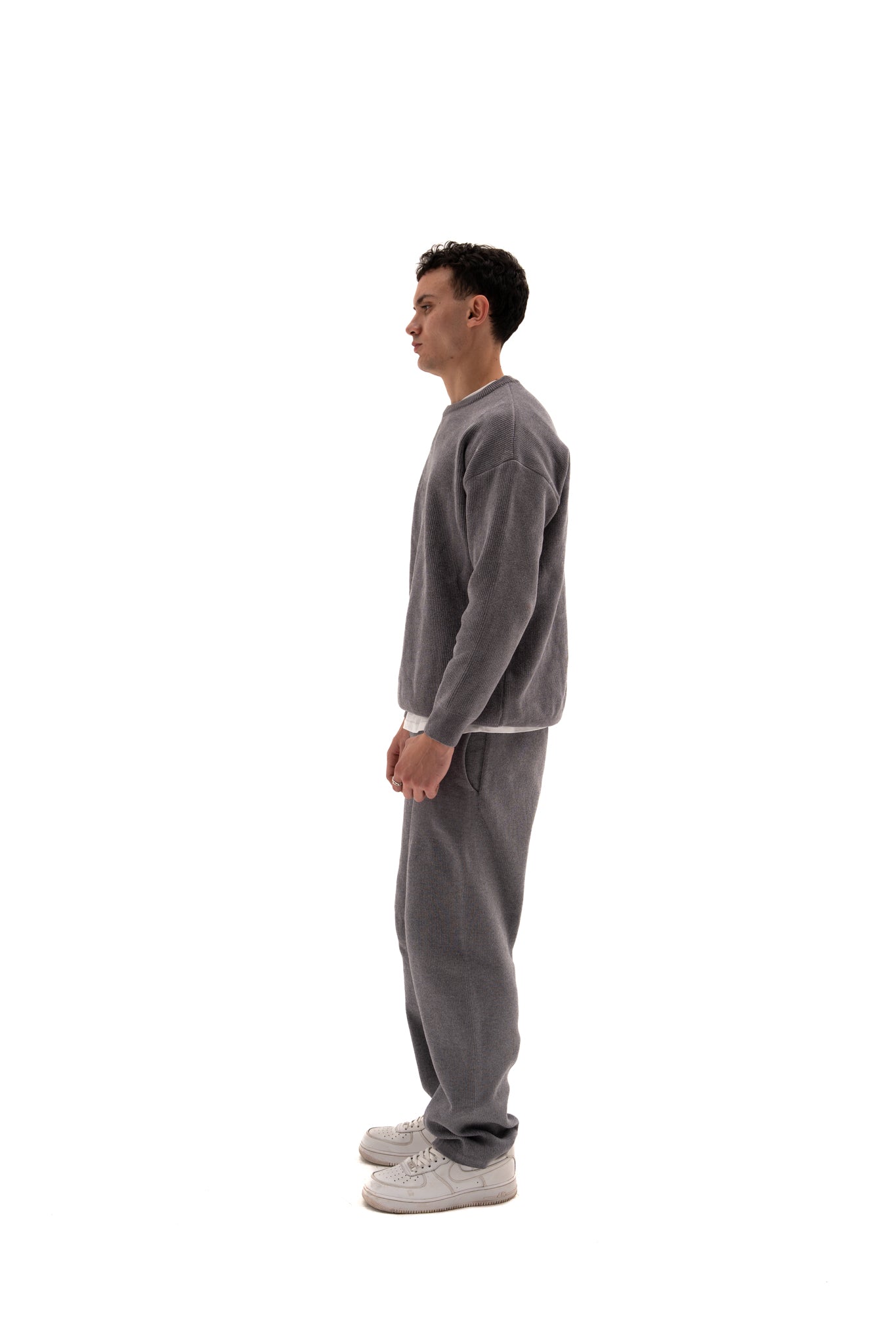 Grey Knit Wool  pants