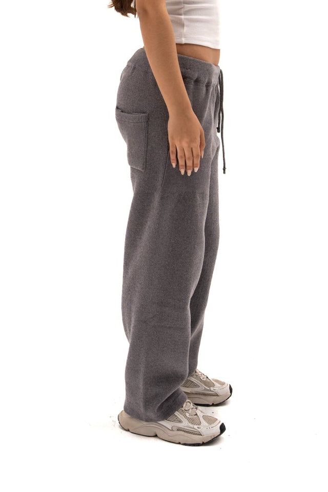 Grey Knit Wool  pants